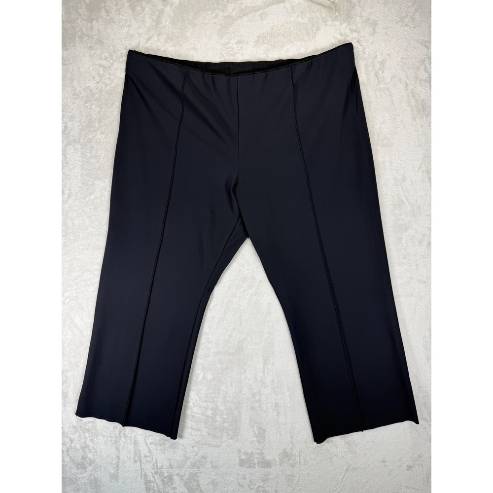 Athleta Retroplush Straight Leg Pant 2X Black Pull On Stretch Lounge Travel